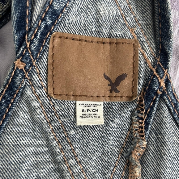 Americans eagle women's denim overalls size S - Picture 6 of 6